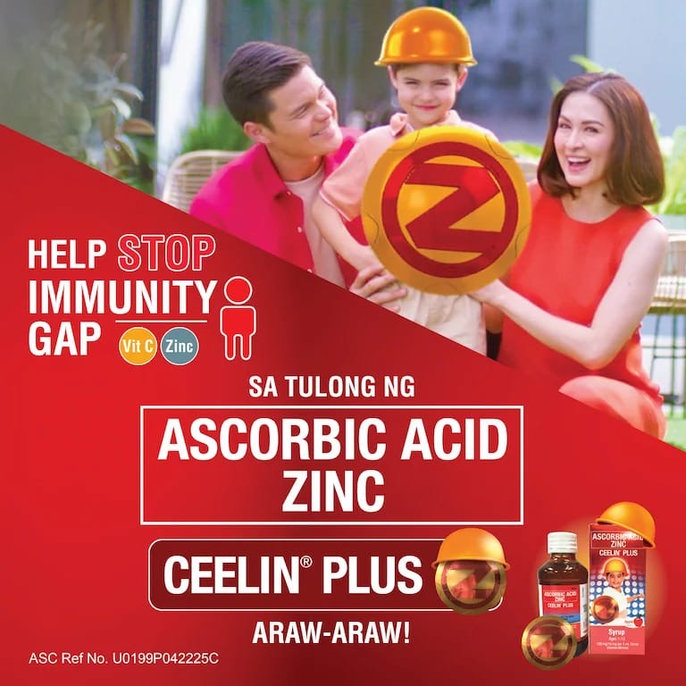 CEELIN PLUS SYRUP 250ML
ASCORBIC ACID + ZINC
APPLE FLAVOR AGES 1-13 YRS OLD