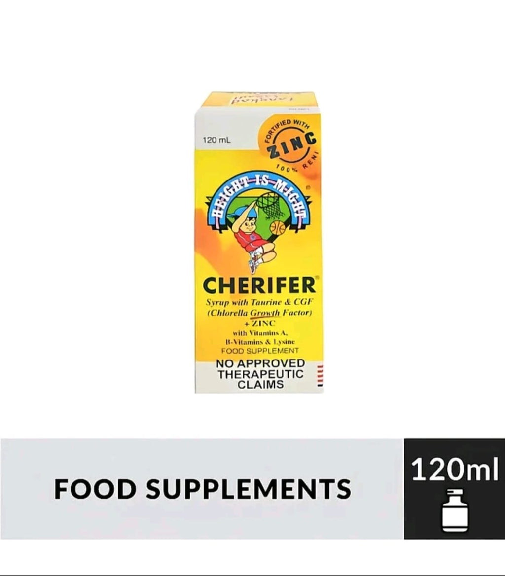 CHERIFER WITH ZINC SYRUP 120ML
TAURINE WITH CGF (AGES 2-6 YEARS OLD)