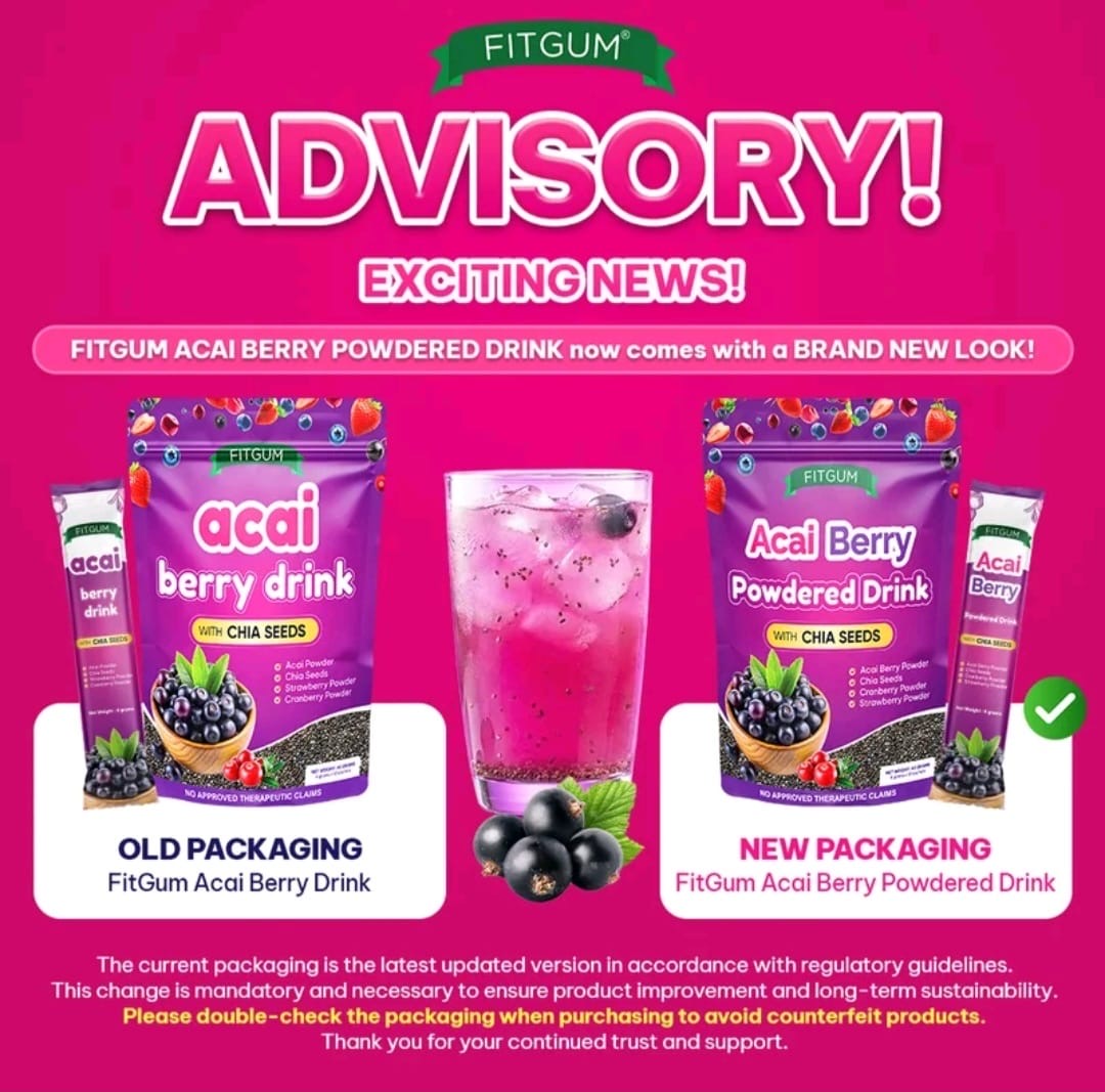 FITGUM Acai Berry Drink
with Chia Seeds 40g
4g x 10-sachets