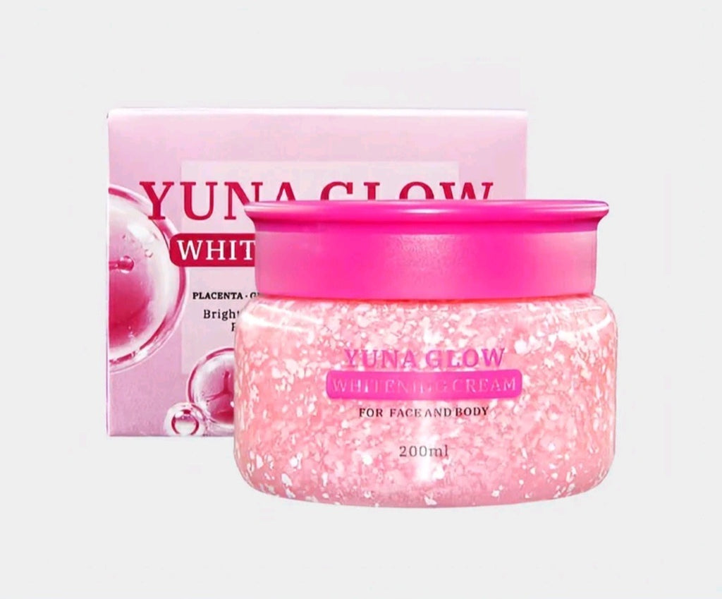 BMRS YUNA GLOW WHITENING CREAM 200ML
PLACENTA + GLUTATHIONE + DRAGON BLOOD EXTRACT