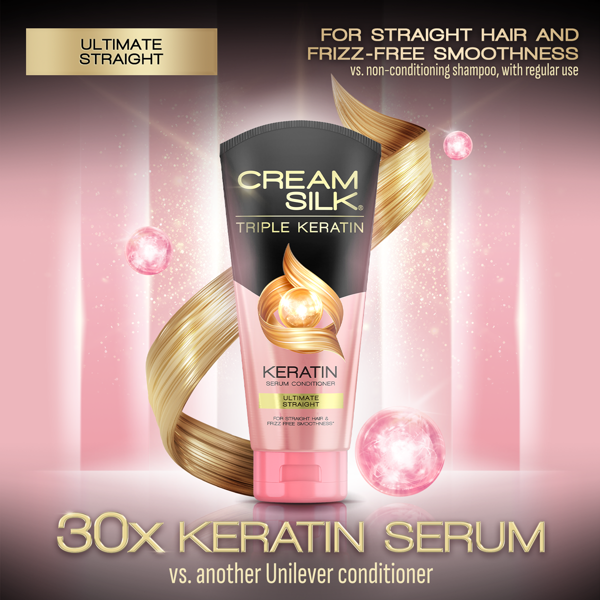 Cream Silk Triple Keratin - Keratin Serum Conditioner