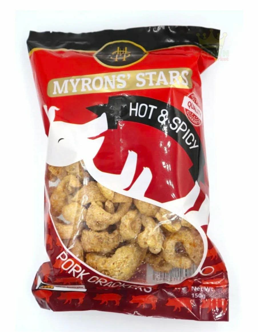 MYRON'S STARS Hot &
Spicy Chicharon
150g Red