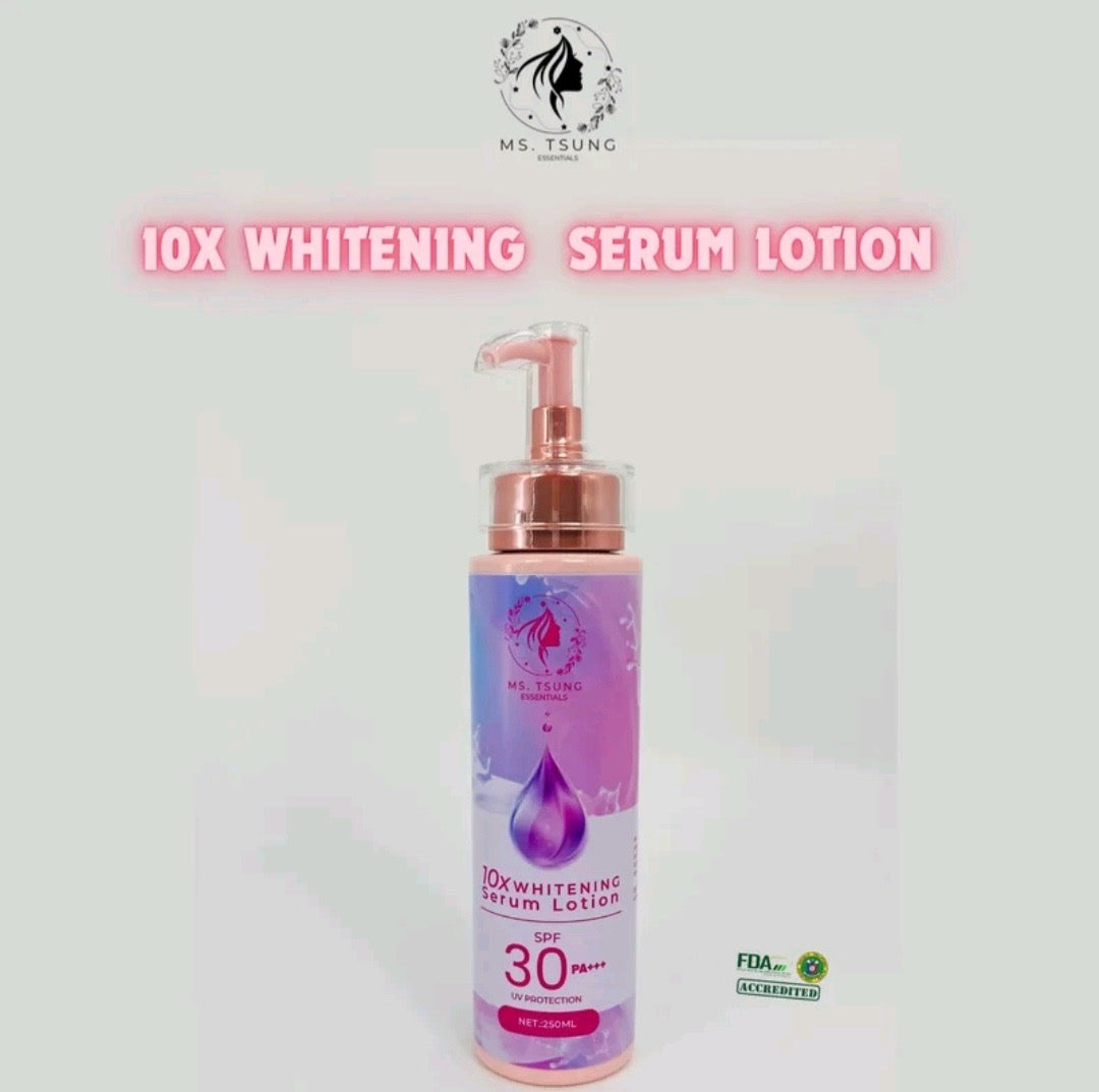 Ms tsung 10x whitening Serum lotion 250ml spf 35 UV protection