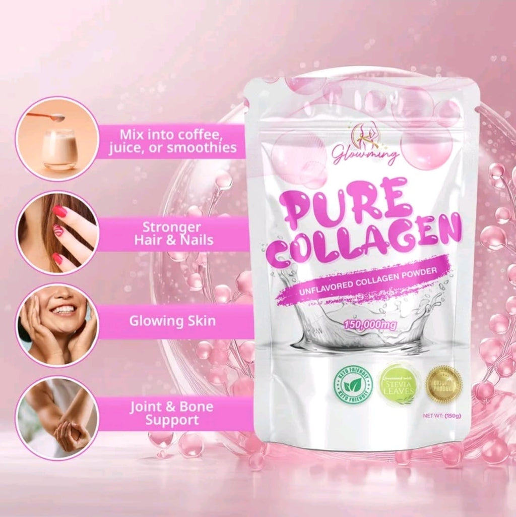 GLOWMING Pure Collagen 150g
Unflavored Hydrolyzed TYPE1 Collagen