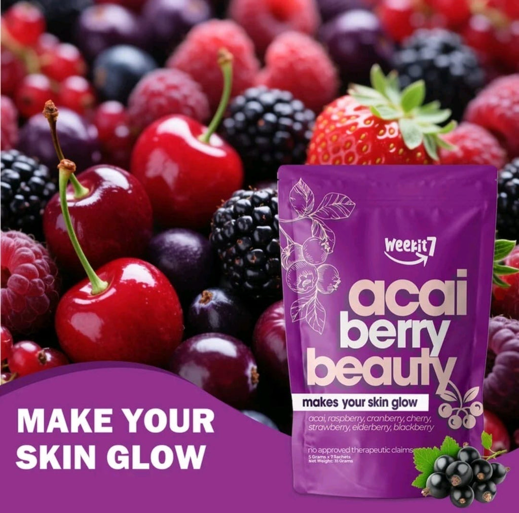WeekIt7 ACAI BERRY
BEAUTY DRINK 7-sachets
7-in-1 Mixed Berries Drink