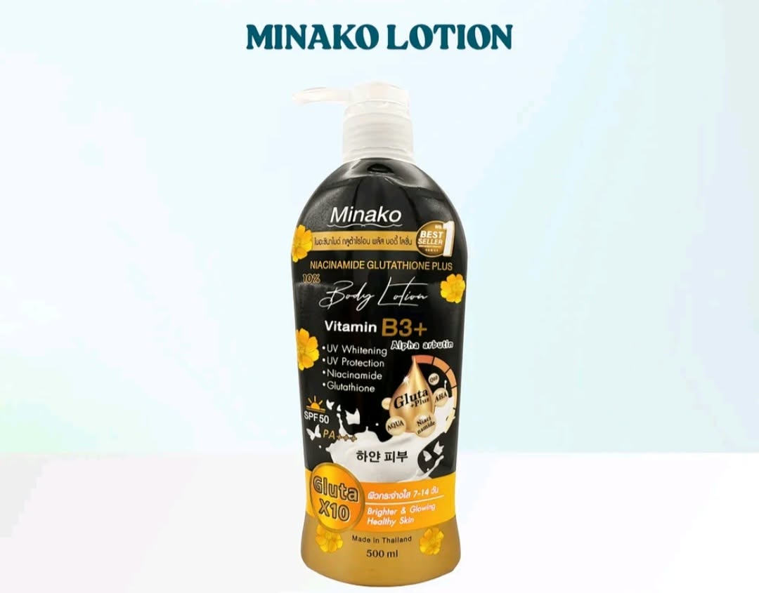 Minako Niacinamide Glutathione Plus 10% Body Lotion (SPF 50 PA+++, 500ml)