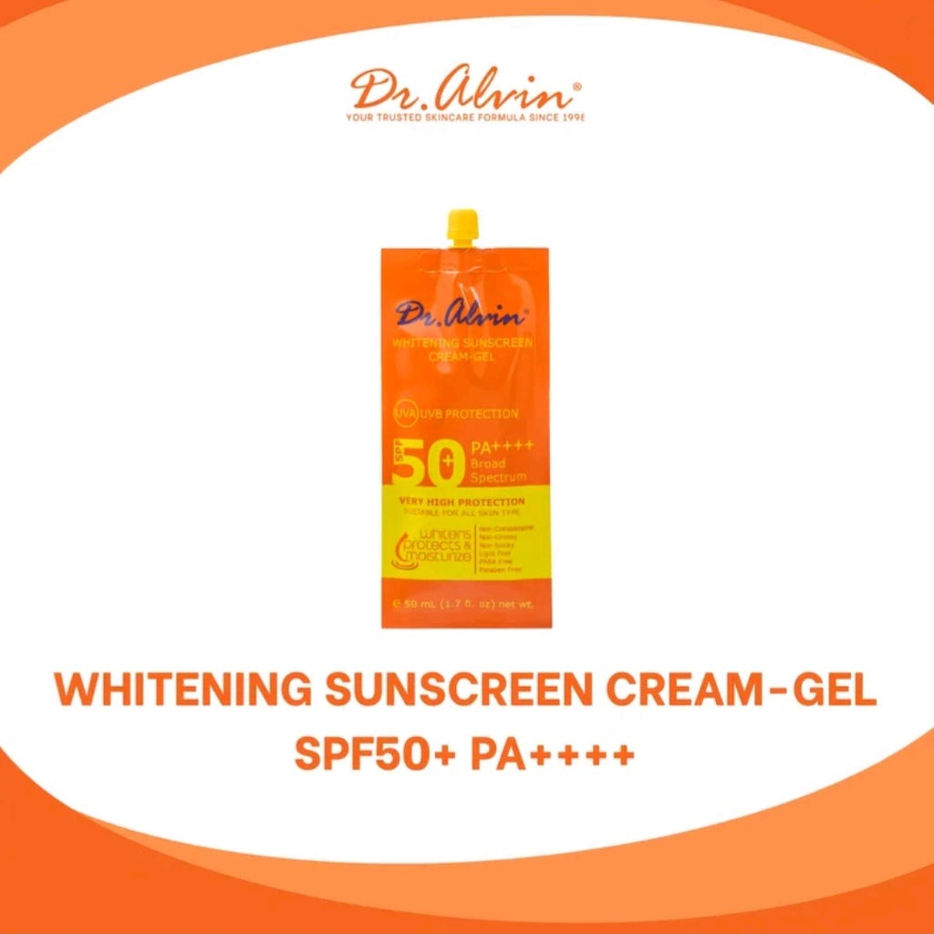 DR.ALVIN WHITENING SUNSCREEN CREAM-GEL SPF50+ 50ML PA++++ BROAD SPECTRUM