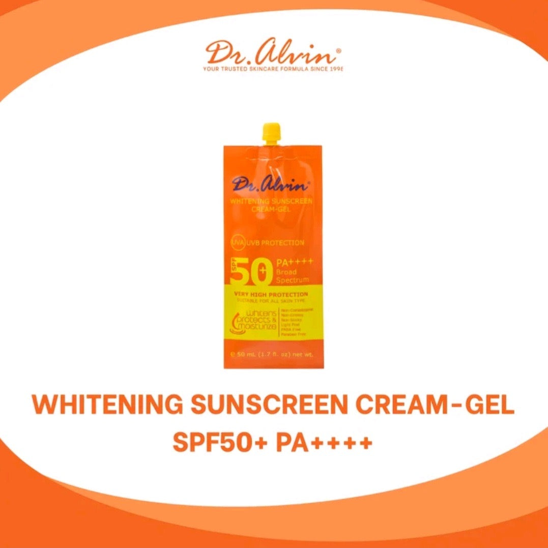 DR.ALVIN WHITENING SUNSCREEN CREAM-GEL SPF50+ 50ML PA++++ BROAD SPECTRUM
