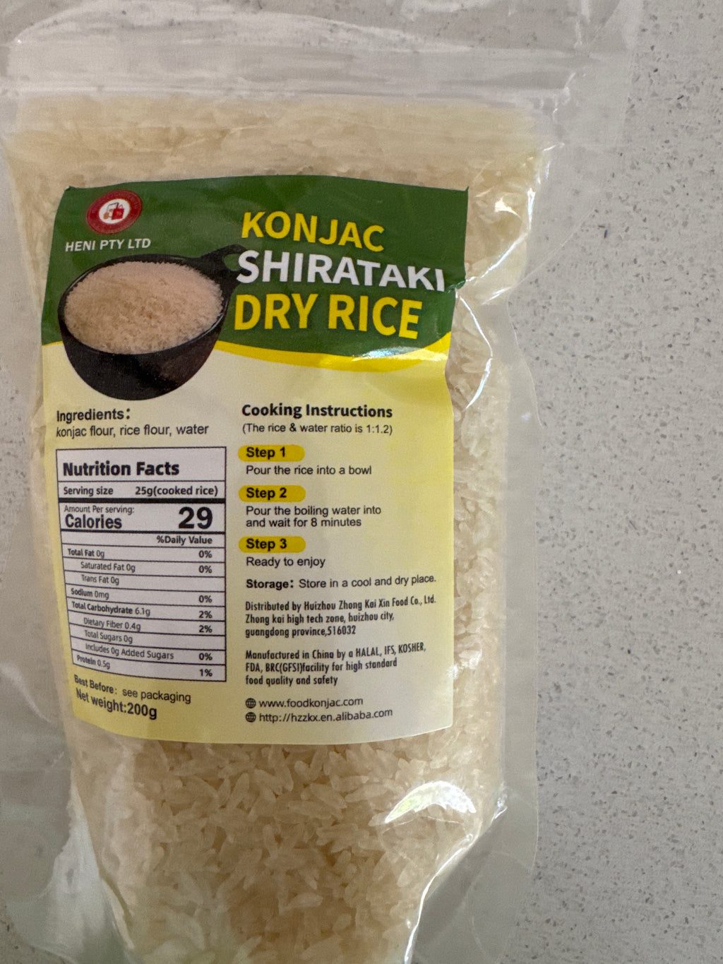 Shirataki Rice 200g