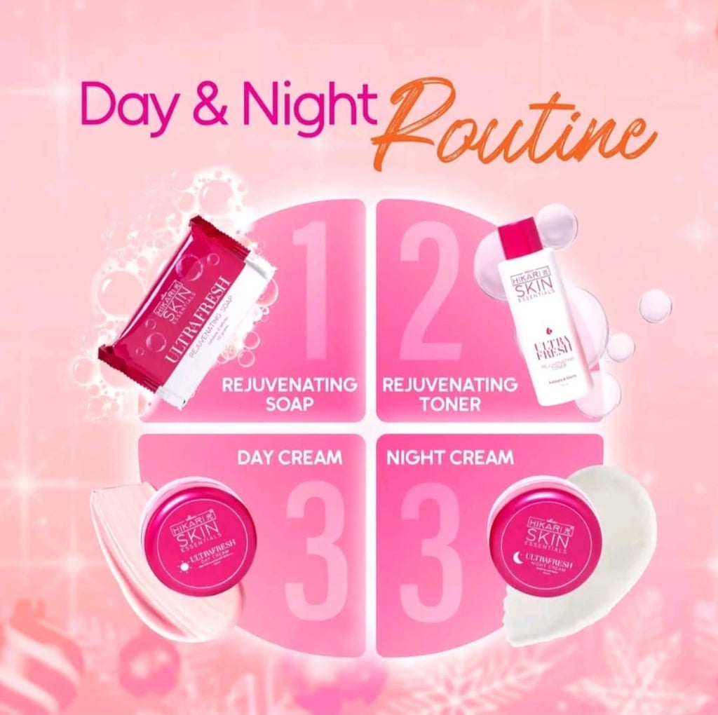HIKARI Skin Essential ULTRA WHITE PREMIUM Rejuvenating Set (New Packaging)