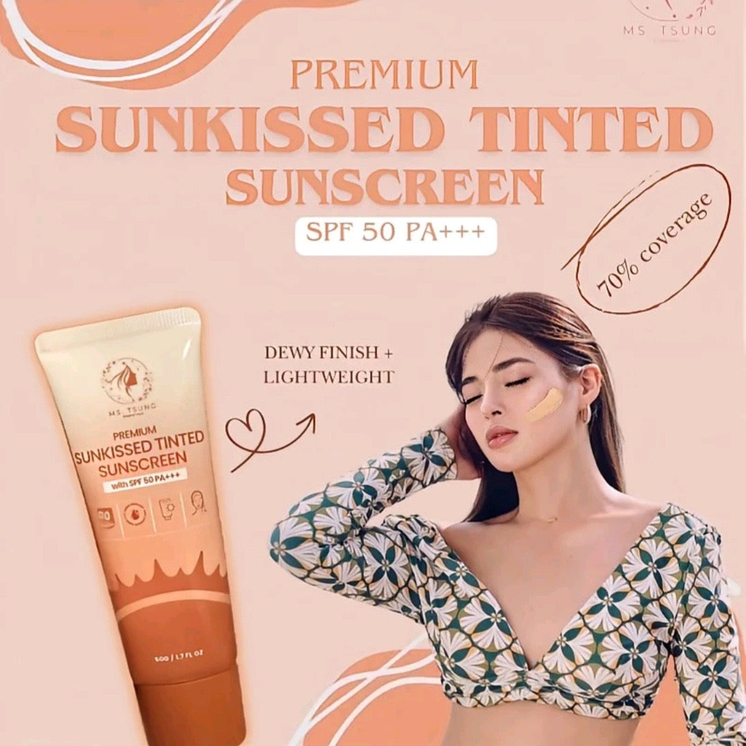 Ms. Tsung PREMIUM SUNKISSED TINTED SUNSCREEN 50g
SPF50+++ DEWY FINISHED CONCEALER + SUNSCREEN