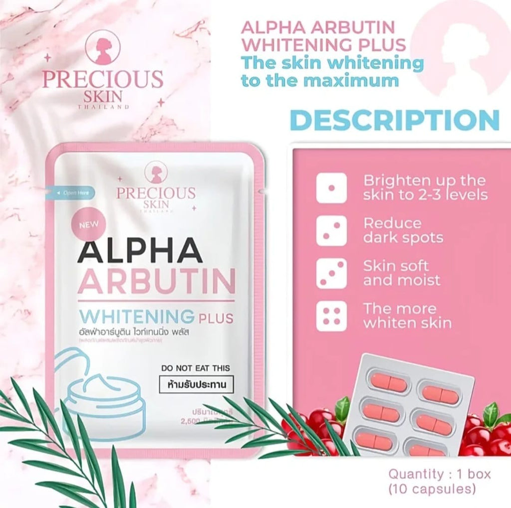 Precious Skin ALPHA
ARBUTIN Whitening Plus 10x Capsules
