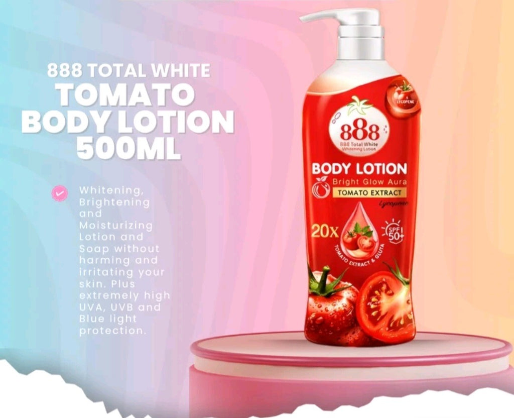 888 BODY LOTION BRIGHT GLOW AURA TOMATO EXTRACT 500ML