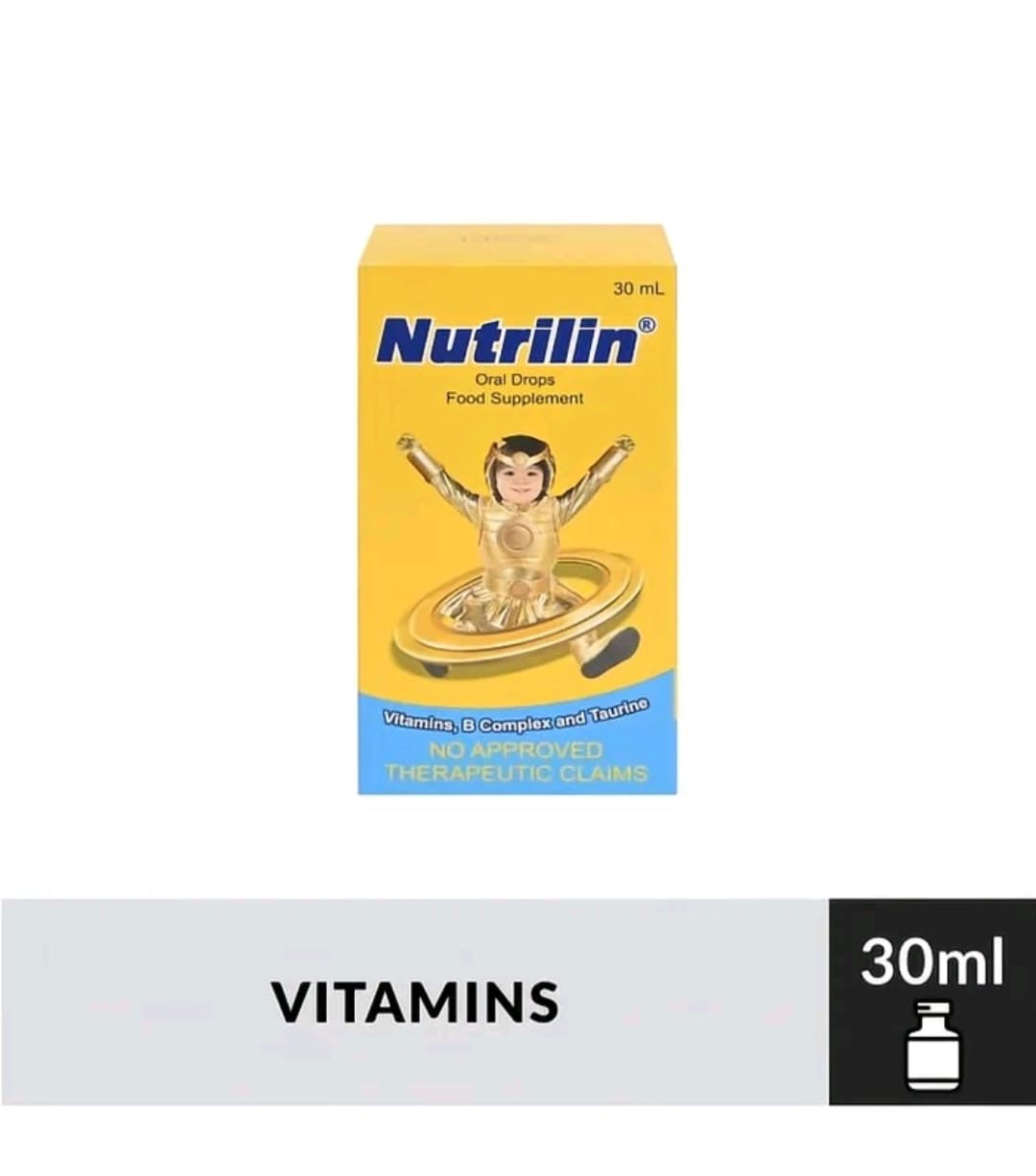 NUTRILIN ORAL DROPS VITAMINS 15ML
FOOD SUPLEMMENT AGES 0-2 YRS OLD