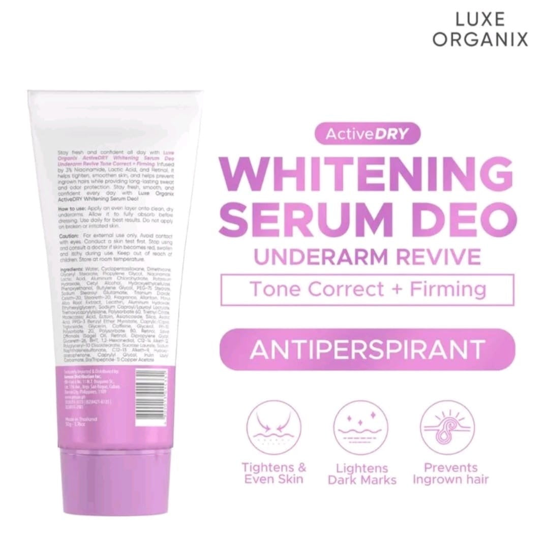 WHITENING SERUM DEO
UNDERARM REVIVE
Tone Correct + Firming
ANTIPERSPIRANT