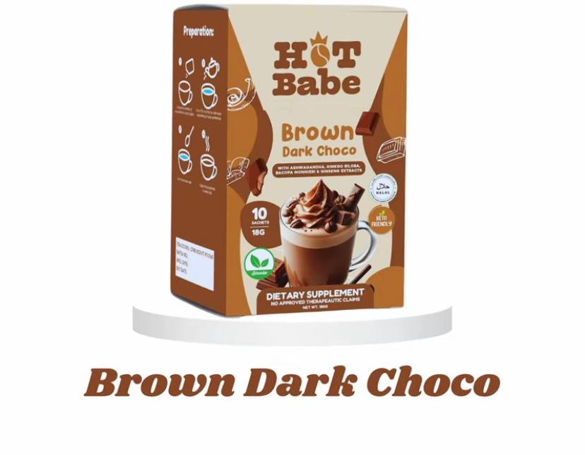 Hot Babe BROWN DARK
CHOCO 180g
18g x 10-sachets