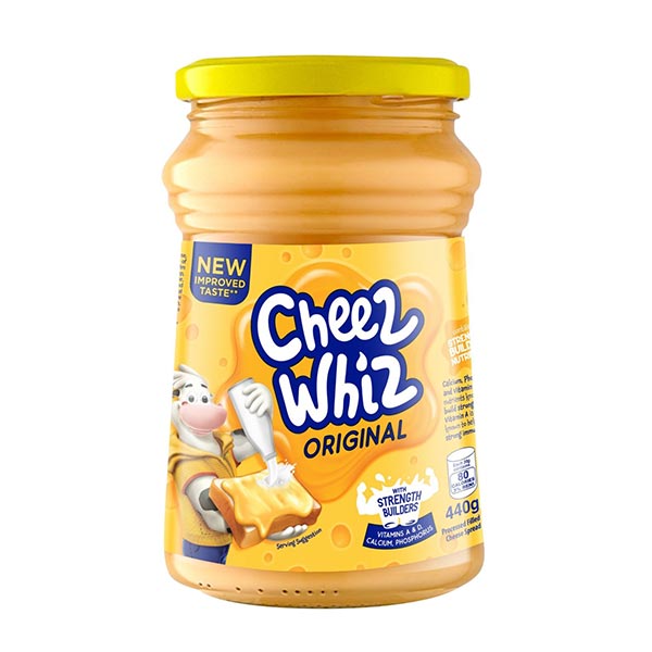 Cheez Whiz Original Jar Cheese 440g