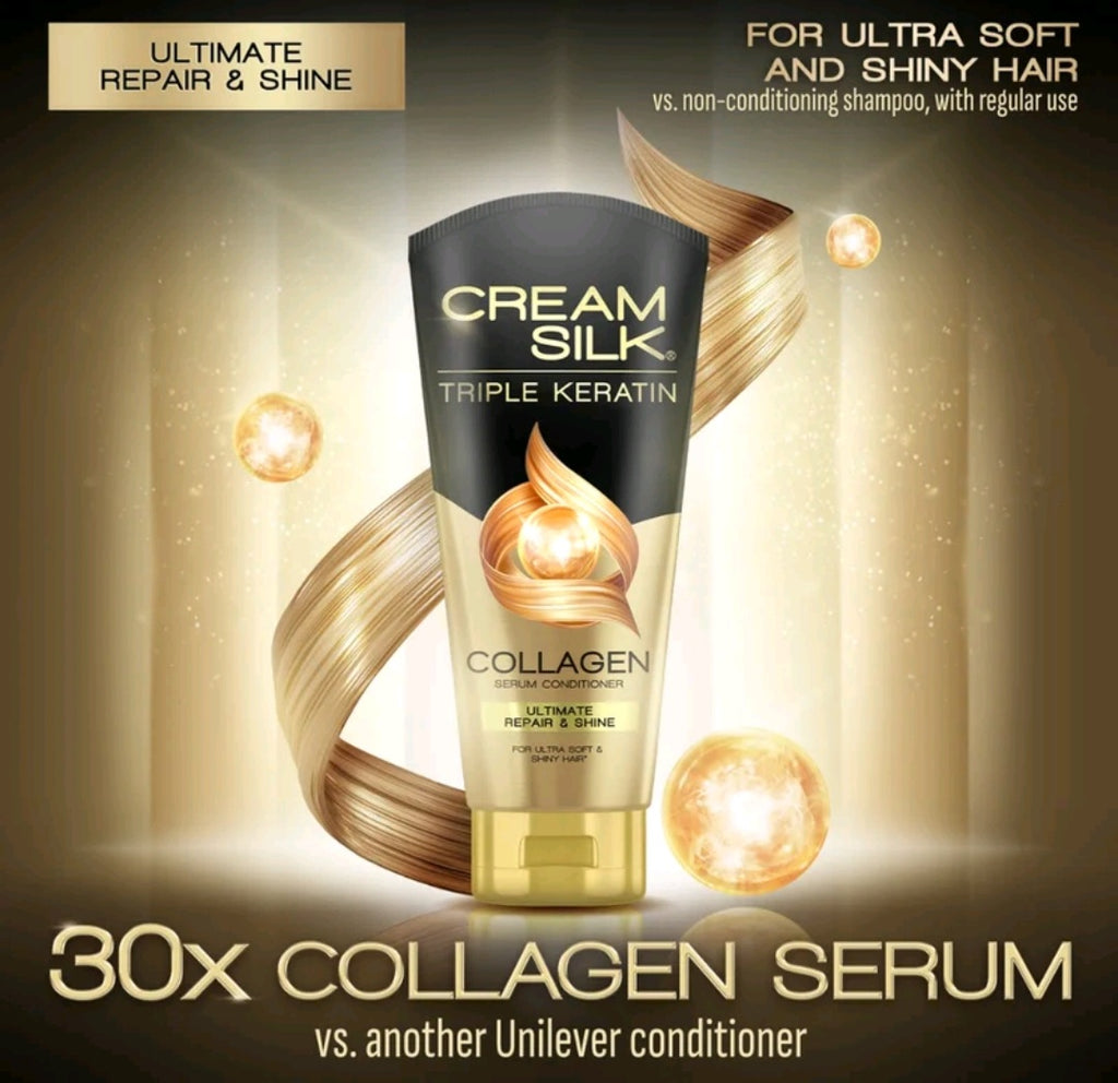 Cream Silk Triple Keratin - Collagen Serum Conditioner