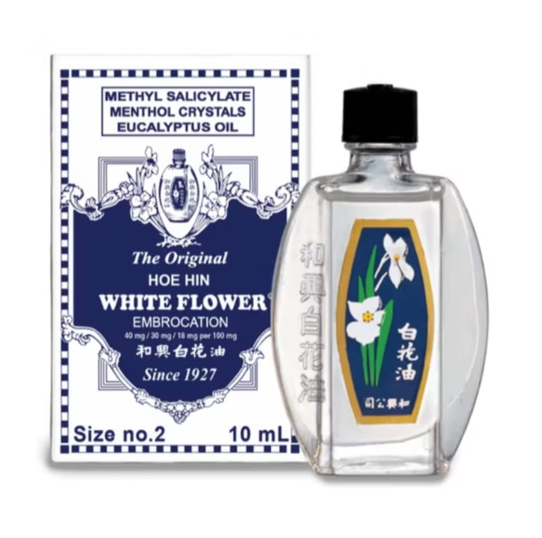 WHITE FLOWER Embrocation
Eucalyptus Oil 10ml