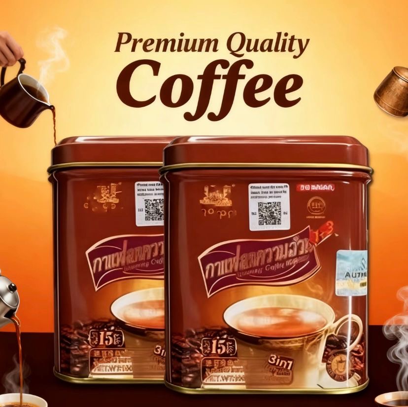 THAILAND Lishou Slimming Coffee TIN 15 Sachets