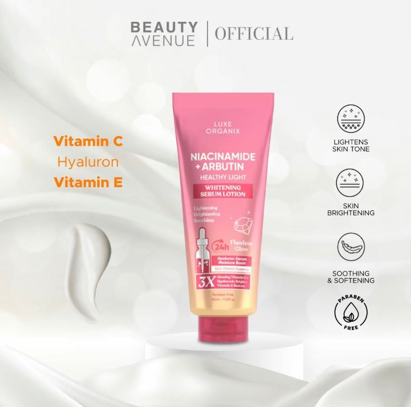 Luxe Organix NIACINAMIDE ARBUTIN
Lotion 360ml
Healthy Light