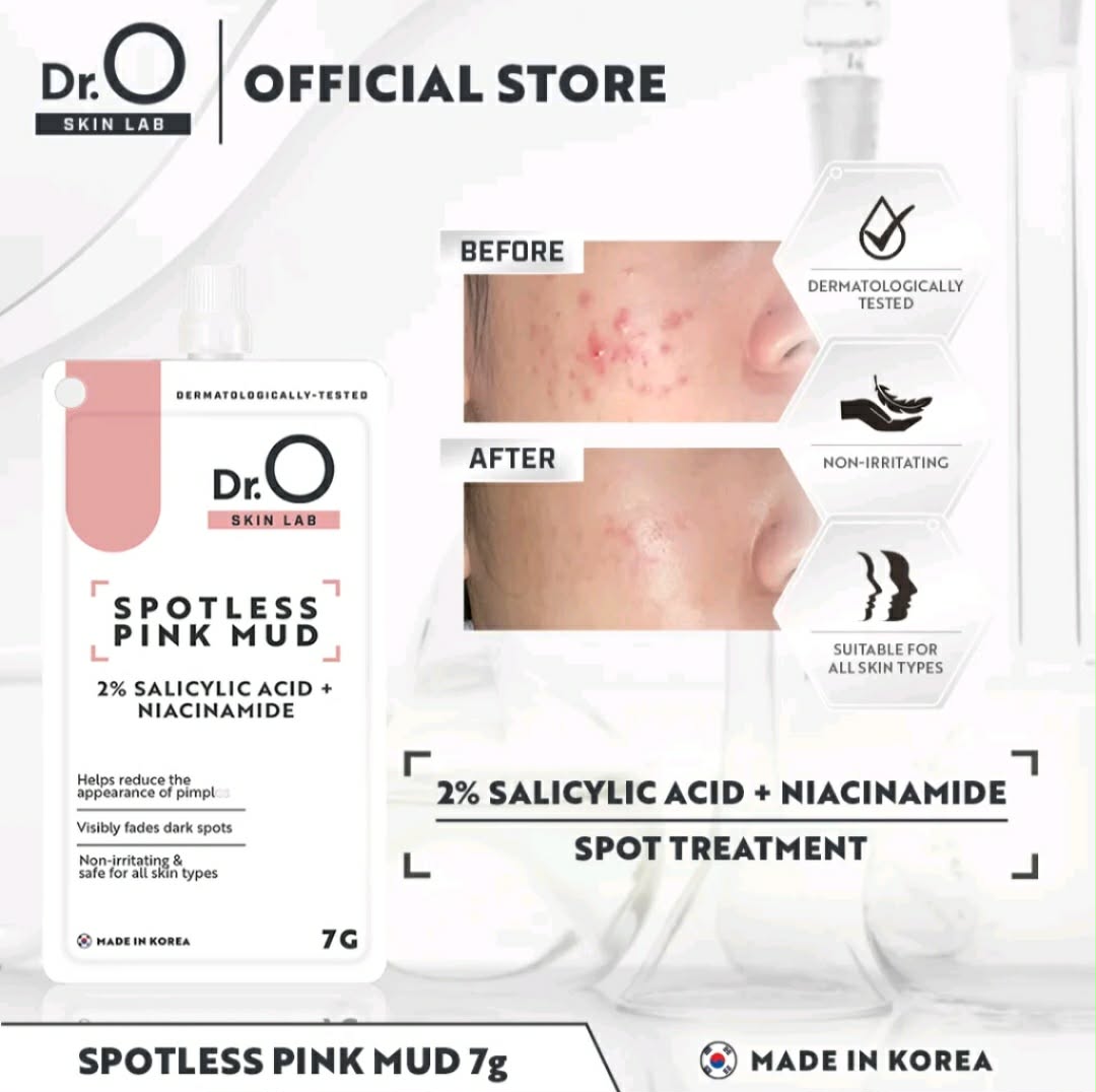 Dr. O Skin Lab Spotless Pink Mud 7grams affordable,Korean skincare blemishes treatment.