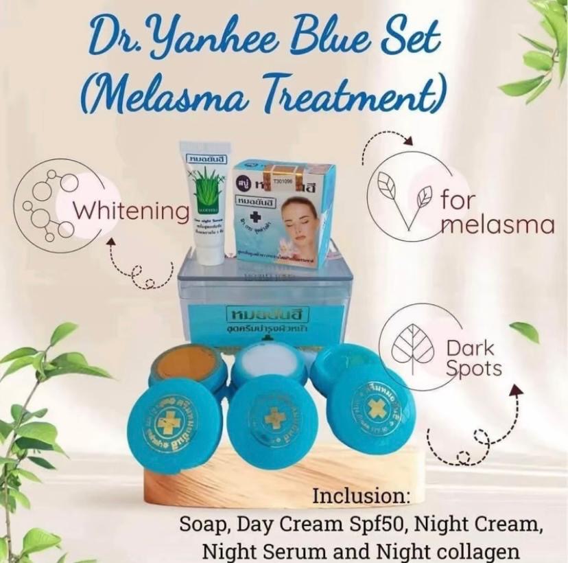 Dr. YANHEE Facial Set
(MELASMA TREATMENT)
DARK SPOTS, SCAR,
FRECKLES REMOVER BLUE Set