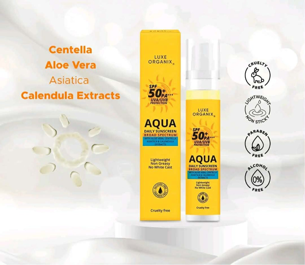 Luxe Organix Aqua Daily Sunscreen SPF50+ PA+++ (50ml)