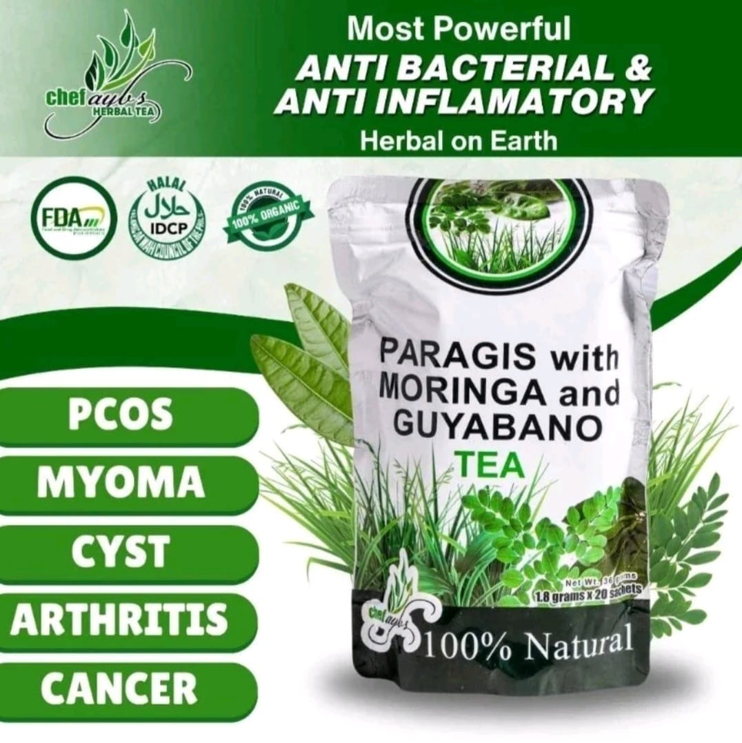Chef Ayb's PARAGIS with MORINGA & GUYABANO
Herbal Tea 1.8g x 20 Teabags
