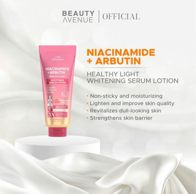 Luxe Organix NIACINAMIDE ARBUTIN
Lotion 360ml
Healthy Light