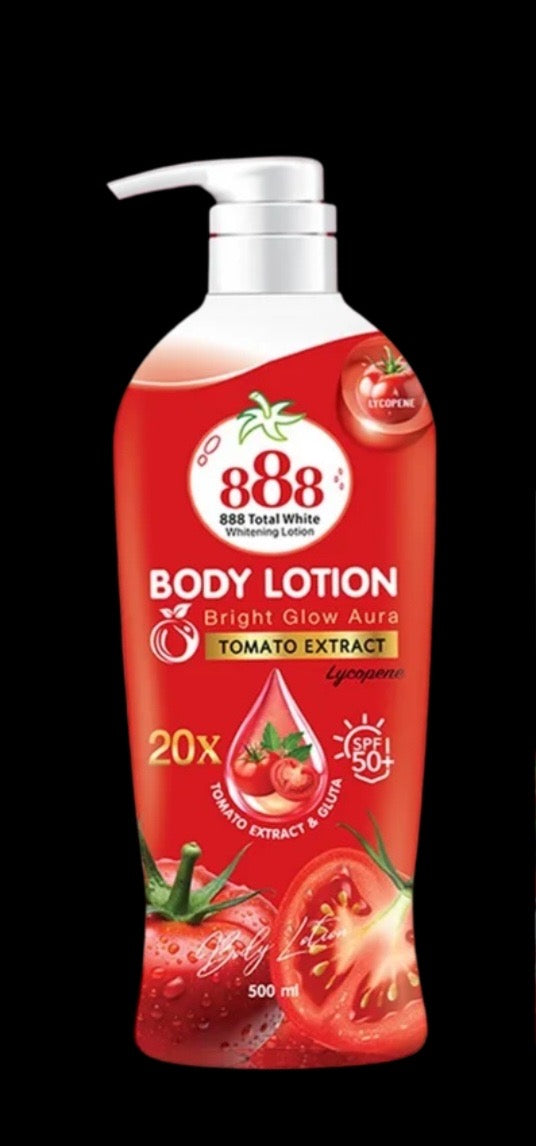 888 BODY LOTION BRIGHT GLOW AURA TOMATO EXTRACT 500ML