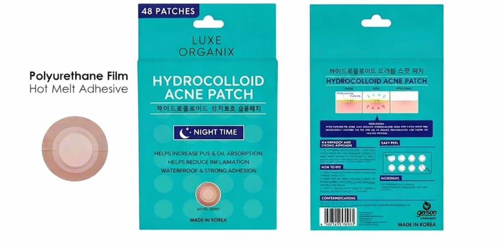 LUXE ORGANIX
HYDROCOLLOID ACNE
PATCH NIGHT TIME 48'S
48-PATCHES NIGHT TIME