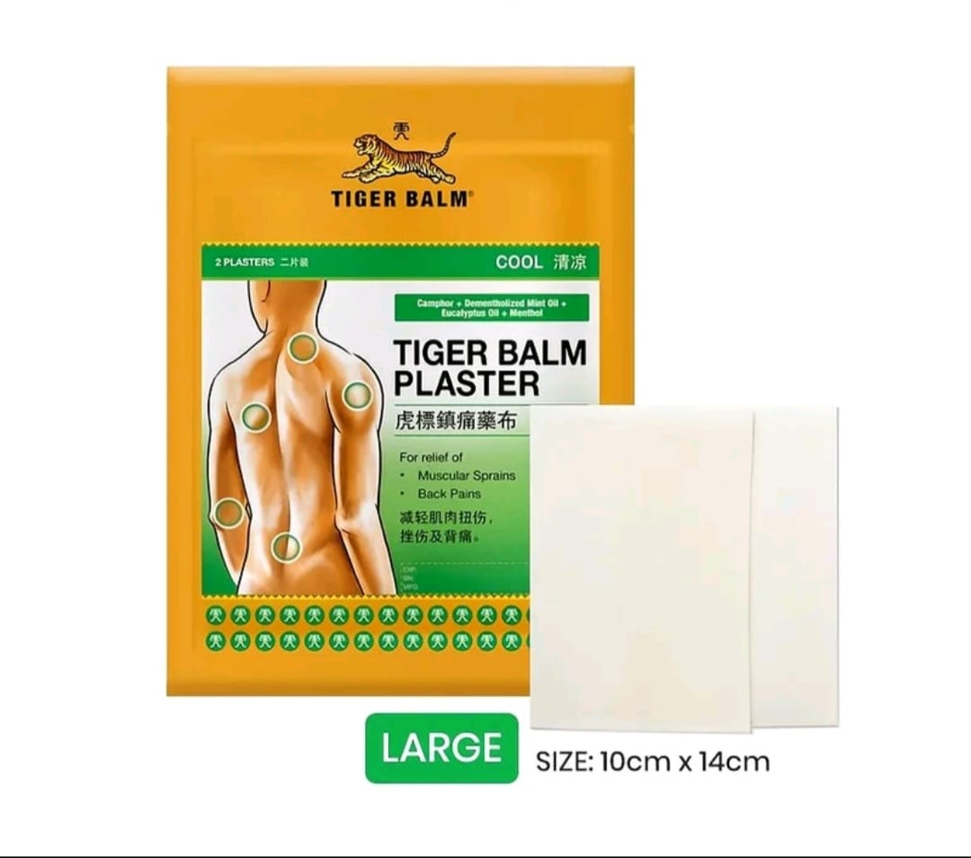 TIGER BALM MEDICATED
PLASTER PATCH
2-PATCHES PACK