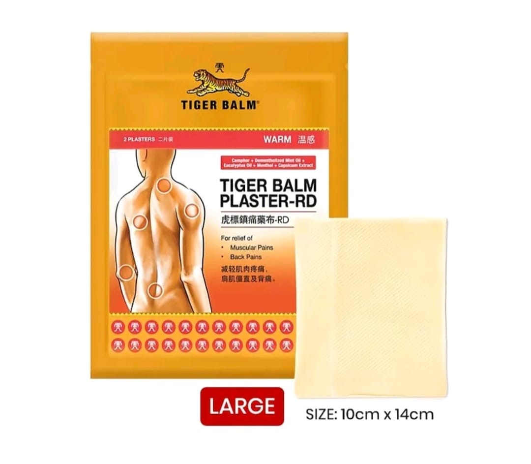 TIGER BALM MEDICATED
PLASTER PATCH
2-PATCHES PACK Red