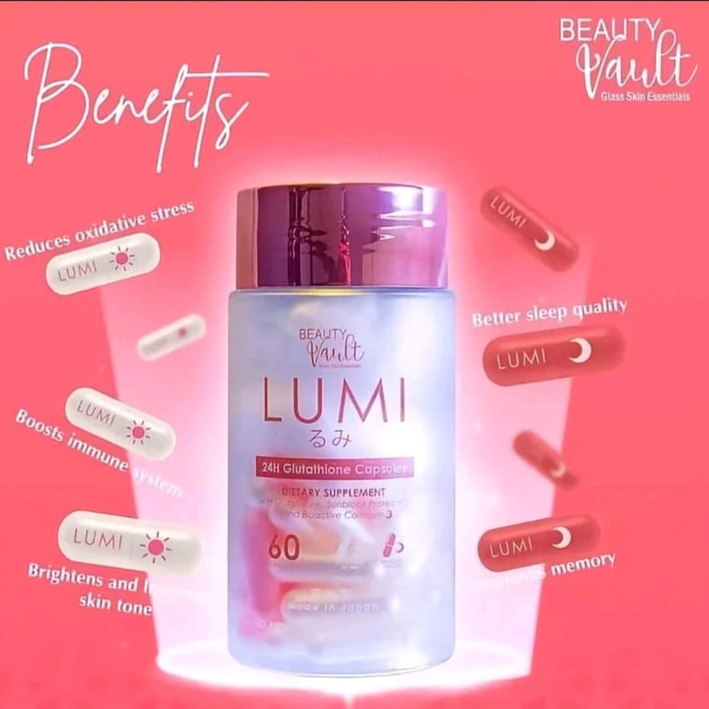 BEAUTY VAULT LUMI GLUTATHIONE CAPSULES
COLLAGEN + VITAMIN-C 60-CAPSULES