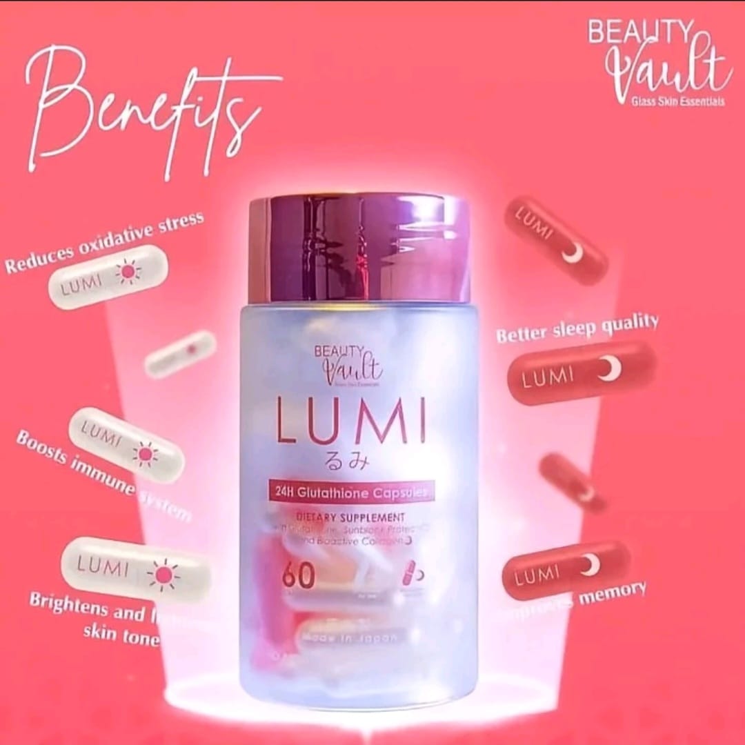 BEAUTY VAULT LUMI GLUTATHIONE CAPSULES
COLLAGEN + VITAMIN-C 60-CAPSULES