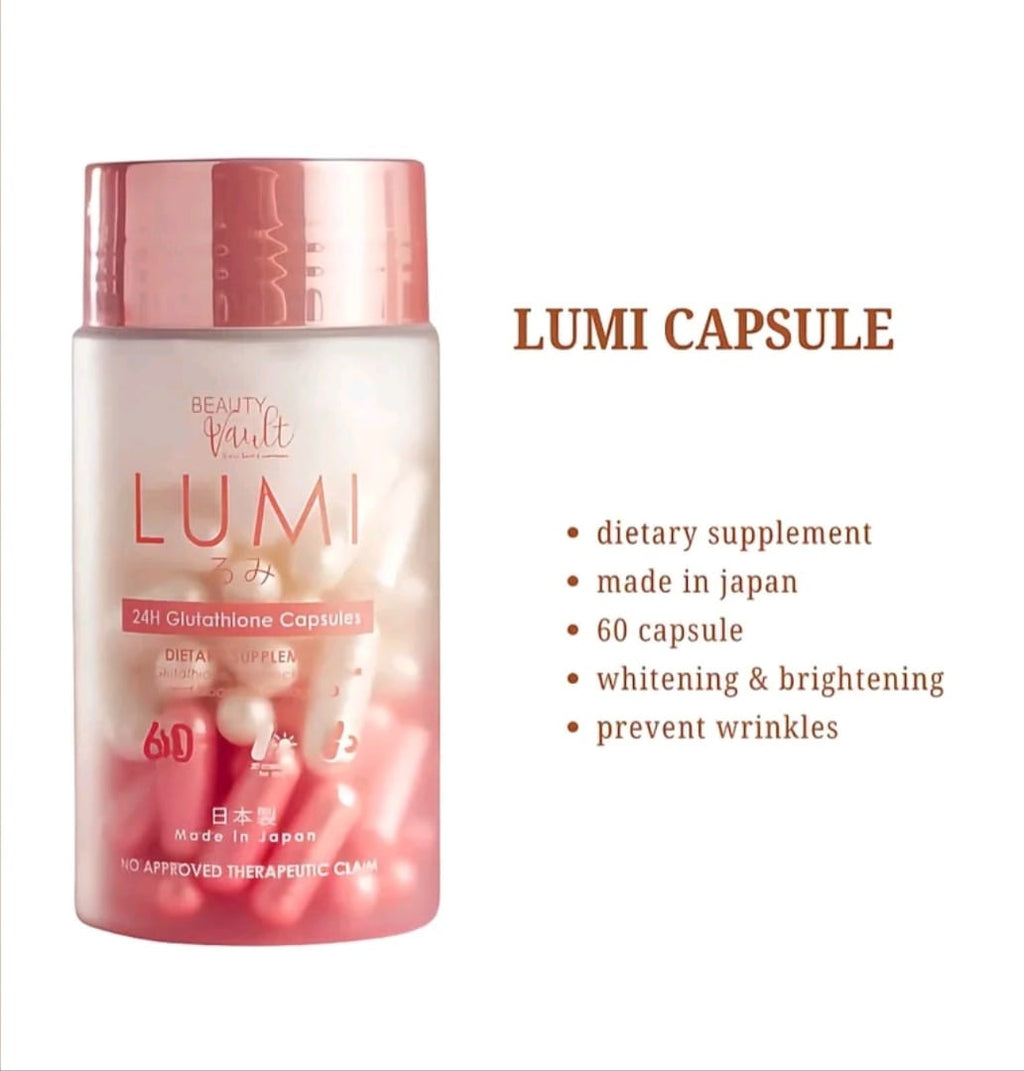 BEAUTY VAULT LUMI GLUTATHIONE CAPSULES
COLLAGEN + VITAMIN-C 60-CAPSULES