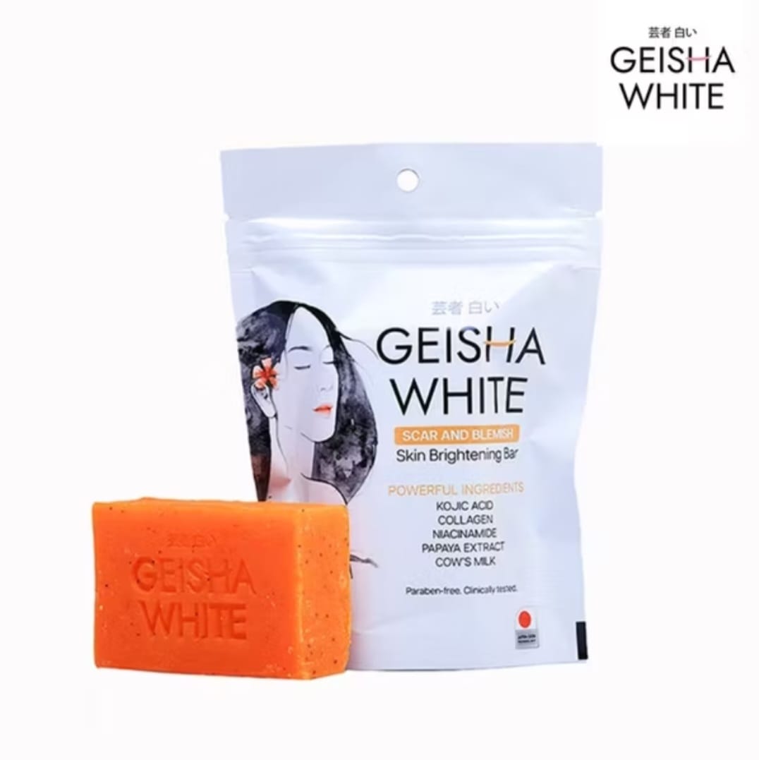 GEISHA WHITE INTENSE WITH APRICOT SOAP 65G SCAR & BLEMISH BRIGHTENING BAR (SINGLES)