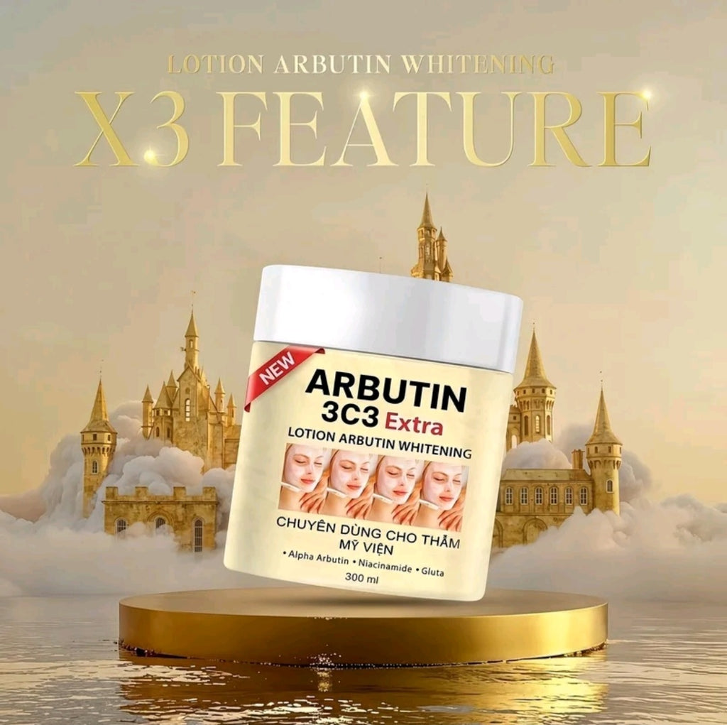 ARBUTIN 3C3 EXTRA WHITENING LOTION 300g
ALPHA ARBUTIN + NIACINAMIDE GLUTA LOTION