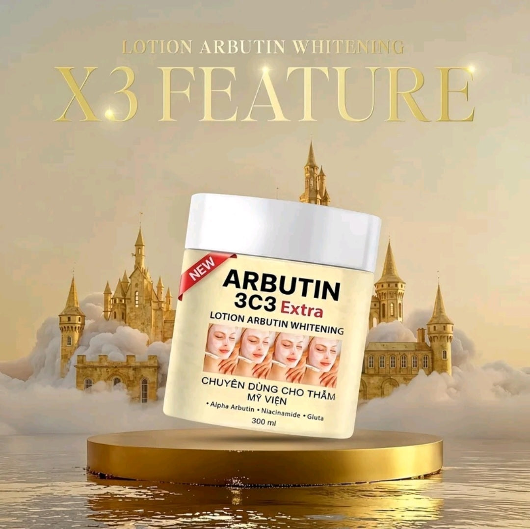ARBUTIN 3C3 EXTRA WHITENING LOTION 300g
ALPHA ARBUTIN + NIACINAMIDE GLUTA LOTION
