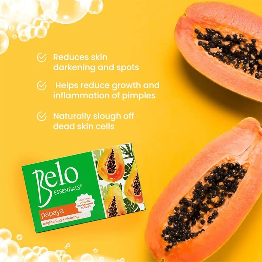 Belo Papaya Brithtening + Whitening Bar Soap 65grams